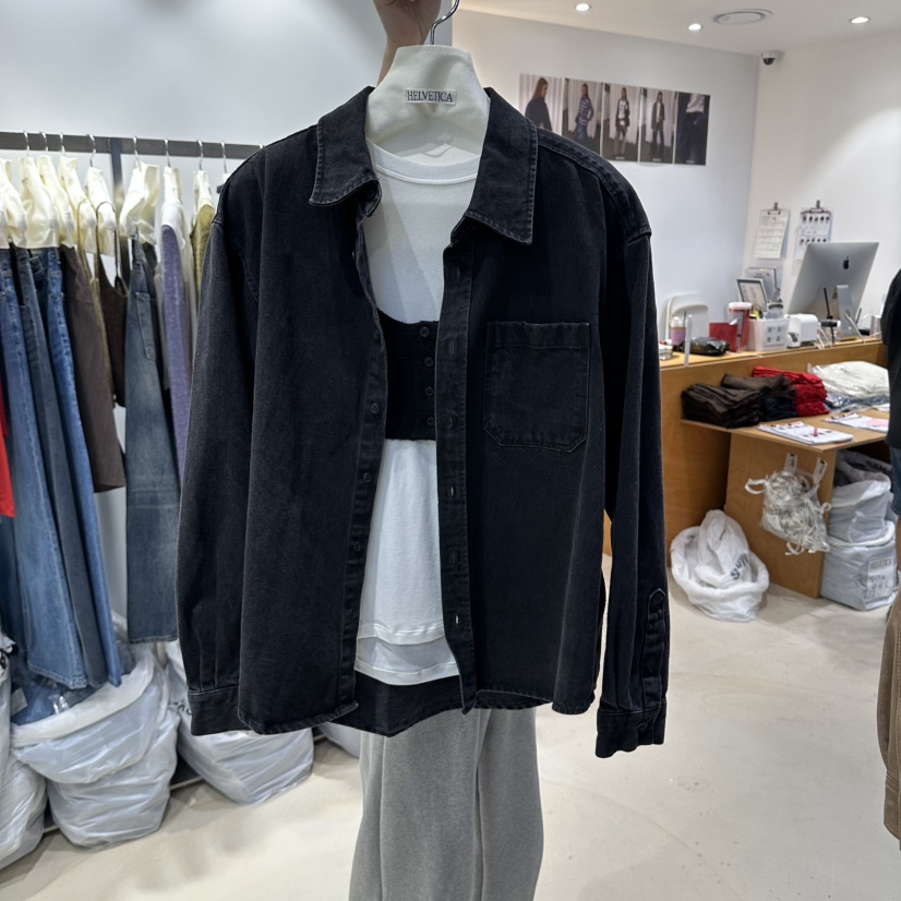 HELVETICA PLUS東大門實拍女士新品真品推薦熱賣襯衫蕾絲衫HELVETICA襯衫/蕾絲衫圖色1