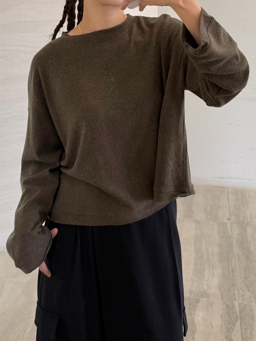URBANE cloth韓國直郵女裝新品人氣休閑推薦長袖T恤羊毛URBANE cloth長袖T恤