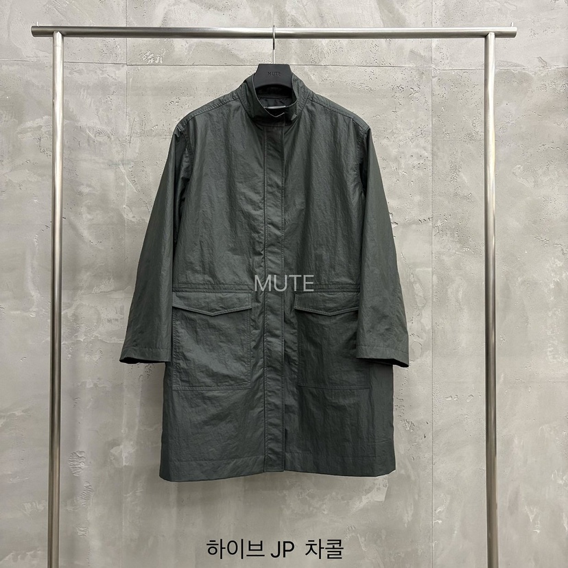 MUTE-P韓國代購女士新款時尚推薦人氣熱賣休閑真品長款風衣MUTE長款風衣圖色2