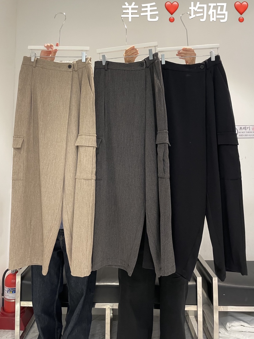 URBANE cloth東大門直郵女士新款時尚推薦休閑褲工裝褲折疊URBANE cloth休閑褲