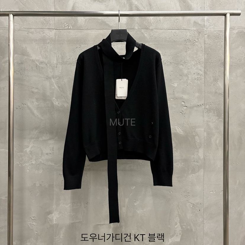 MUTE-P東大門直郵女裝新款時尚熱賣休閑開衫含圍巾羊毛開襟MUTE開衫圖色5