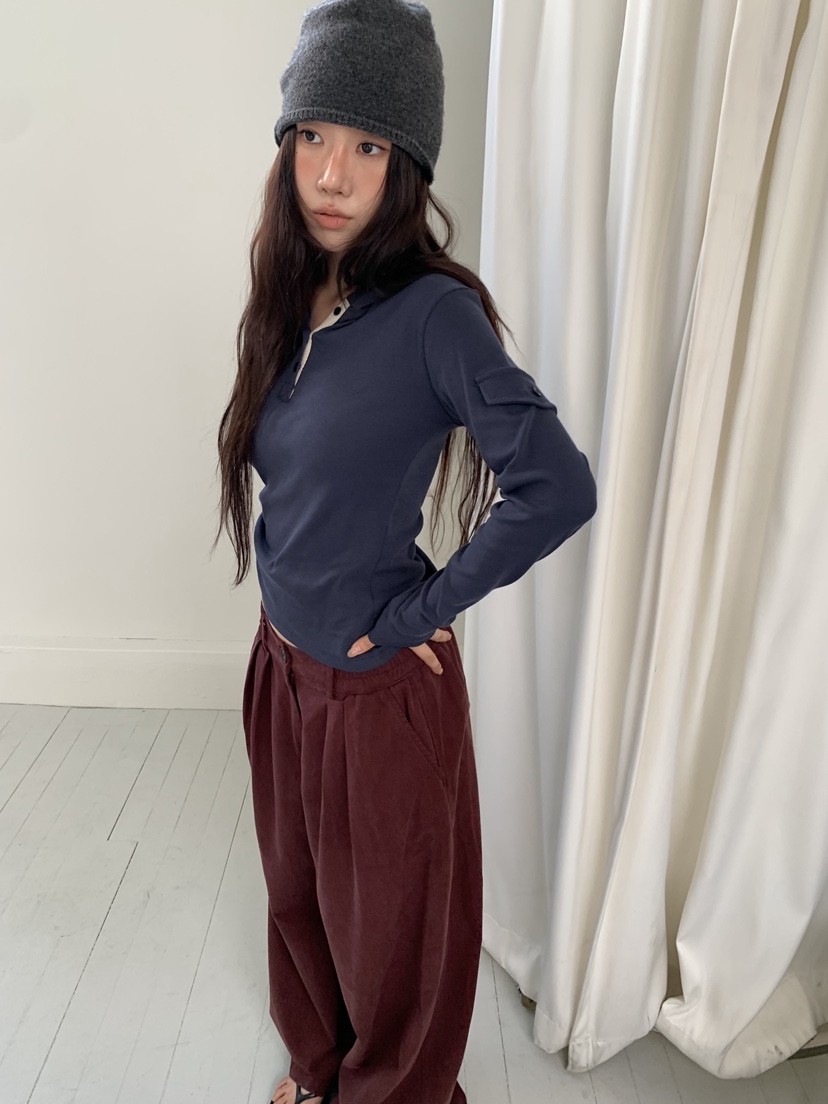 SUNDER MARKET東大門實拍女裝新品真品人氣休閑時尚長袖T恤SUNDER MARKET長袖T恤