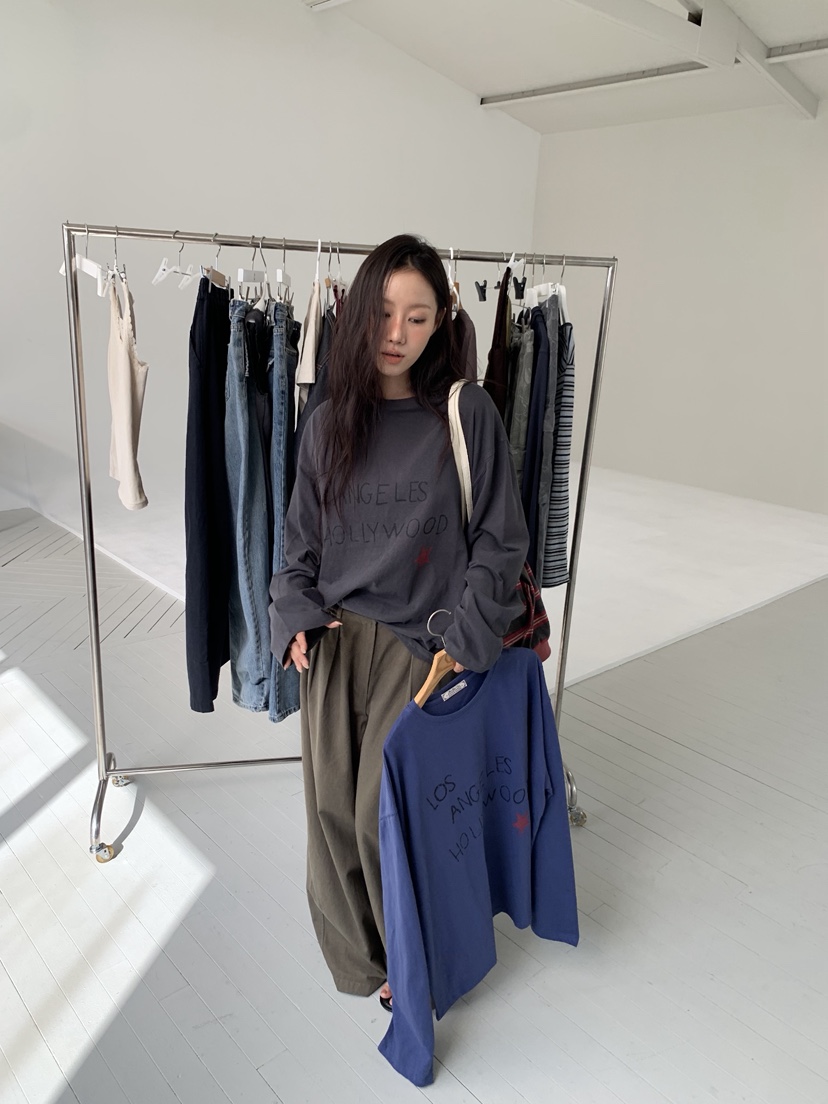 SUNDER MARKET韓國代購女裝新款真品休閑熱賣時尚長袖T恤SUNDER MARKET長袖T恤