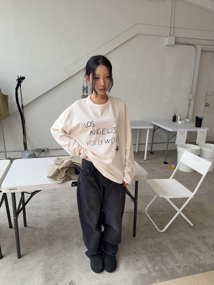 SUNDER MARKET韓國代購女裝新款真品休閑熱賣時尚長袖T恤SUNDER MARKET長袖T恤圖色3