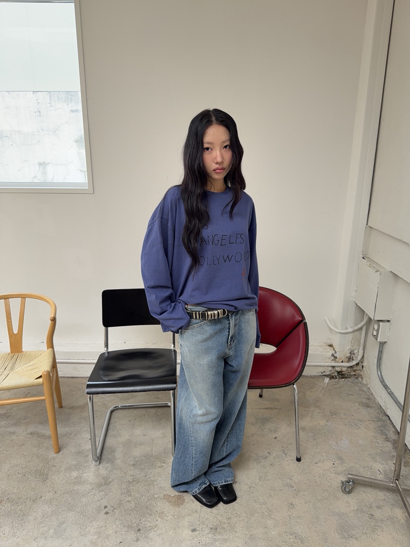 SUNDER MARKET韓國代購女裝新款真品休閑熱賣時尚長袖T恤SUNDER MARKET長袖T恤圖色4