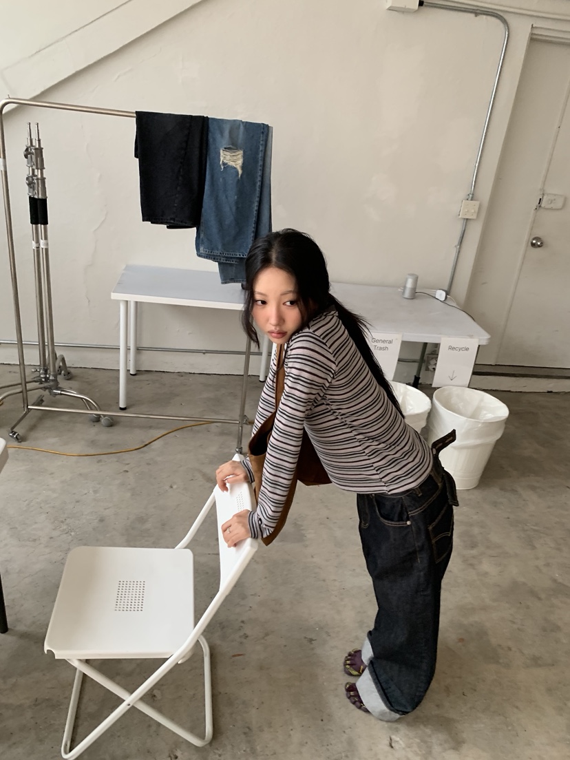 SUNDER MARKET東大門代購女士新款推薦真品時尚休閑長袖T恤SUNDER MARKET長袖T恤