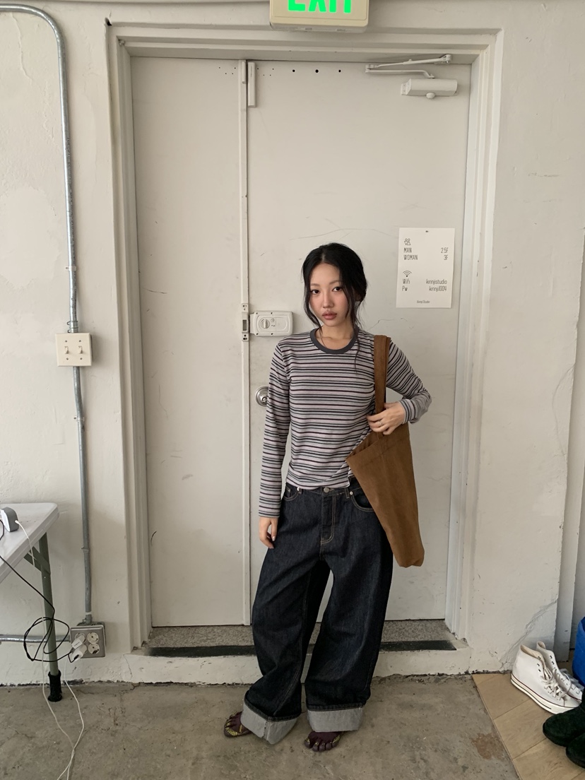 SUNDER MARKET東大門代購女士新款推薦真品時尚休閑長袖T恤SUNDER MARKET長袖T恤