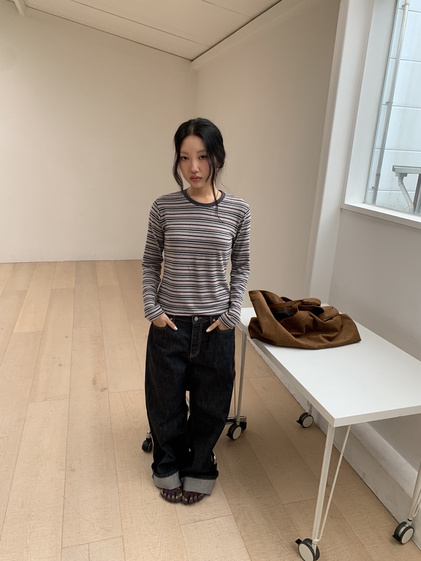 SUNDER MARKET東大門代購女士新款推薦真品時尚休閑長袖T恤SUNDER MARKET長袖T恤圖色2
