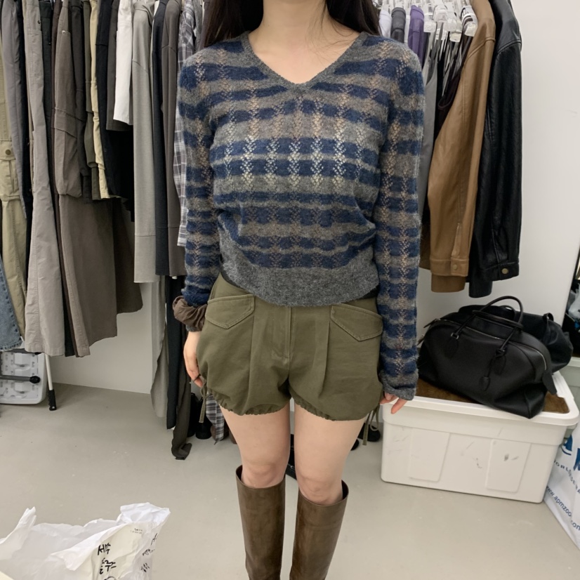 PADO東大門實拍女裝新品休閑推薦人氣熱賣真品時尚針織衫PADO針織衫圖色2藍