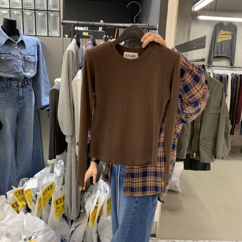 STAR-L東大門代購女士新品真品休閑熱賣人氣推薦長袖T恤STAR-L長袖T恤圖色2