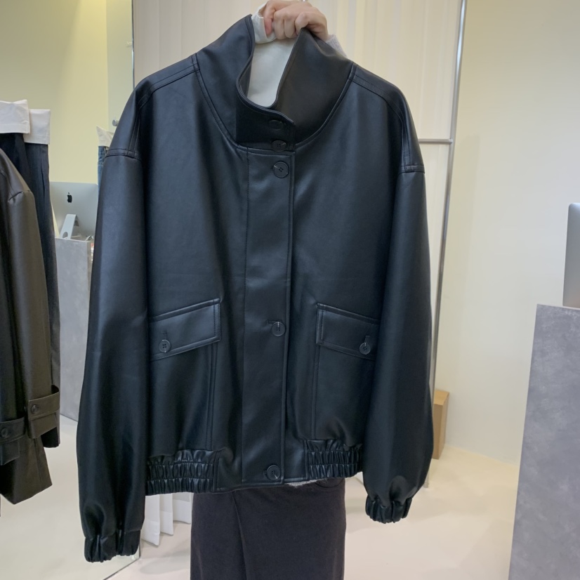 HWAE AND東大門直郵女士新品時尚推薦人氣真品休閑夾克皮革HWAE AND夾克圖色2黑