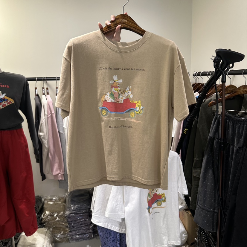 HONEY韓國直郵女士新款熱賣真品休閑人氣時尚推薦T恤HoneyT恤圖色3