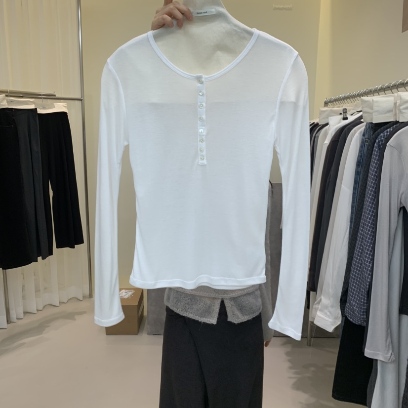 HWAE AND韓國代購女士新品時尚推薦真品人氣長袖T恤透明HWAE AND長袖T恤圖色1