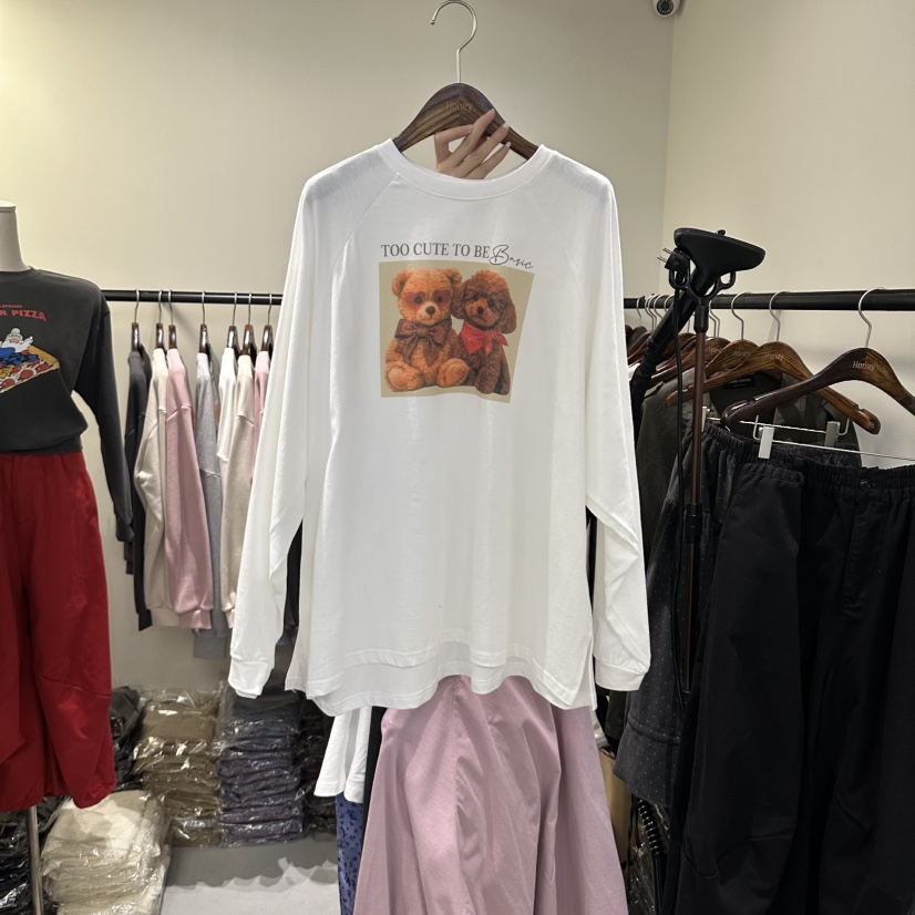 HONEY東大門實拍女裝新品真品時尚休閑熱賣人氣推薦長袖T恤Honey長袖T恤圖色1