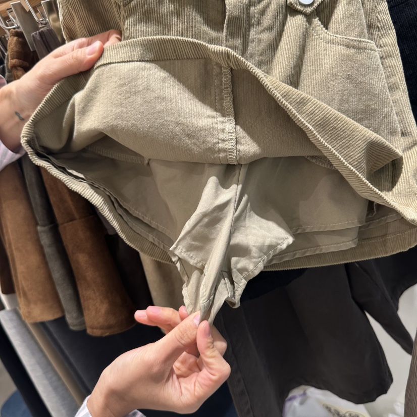 HIP.TIQUE韓國代購女裝新品人氣休閑推薦短裙燈芯絨紐扣HIP.TIQUE短裙
