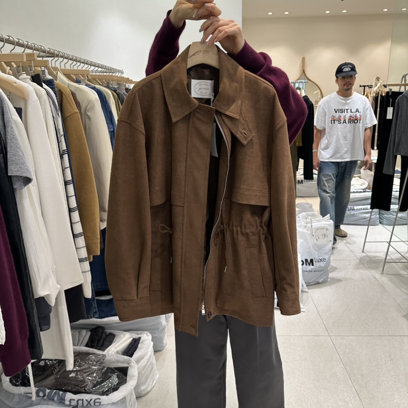 GRACIA東大門代購女士新品推薦時尚休閑人氣真品夾克麂皮GRACIA夾克圖色2