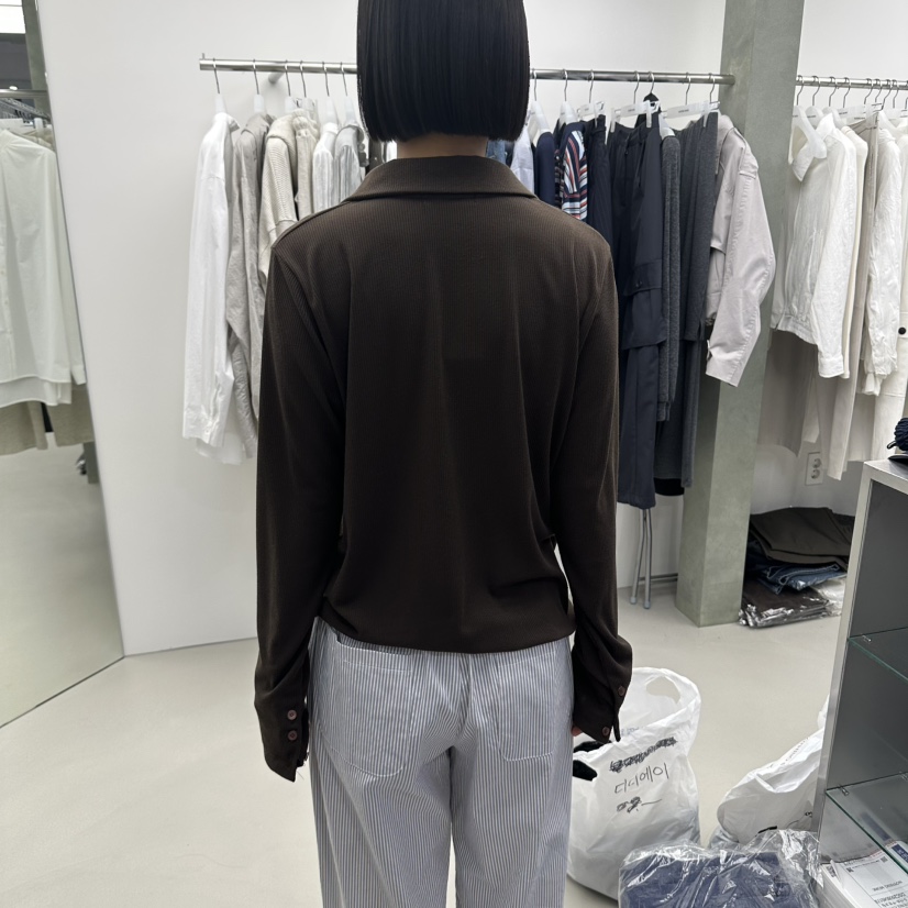NOTHING MORE東大門代購女士新品推薦熱賣襯衫蕾絲衫羅紋NOTHING MORE襯衫/蕾絲衫