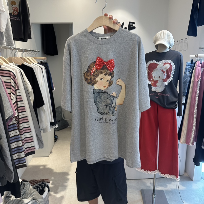 EVE韓國直郵女裝新品人氣時尚休閑熱賣真品推薦T恤EVET恤圖色2