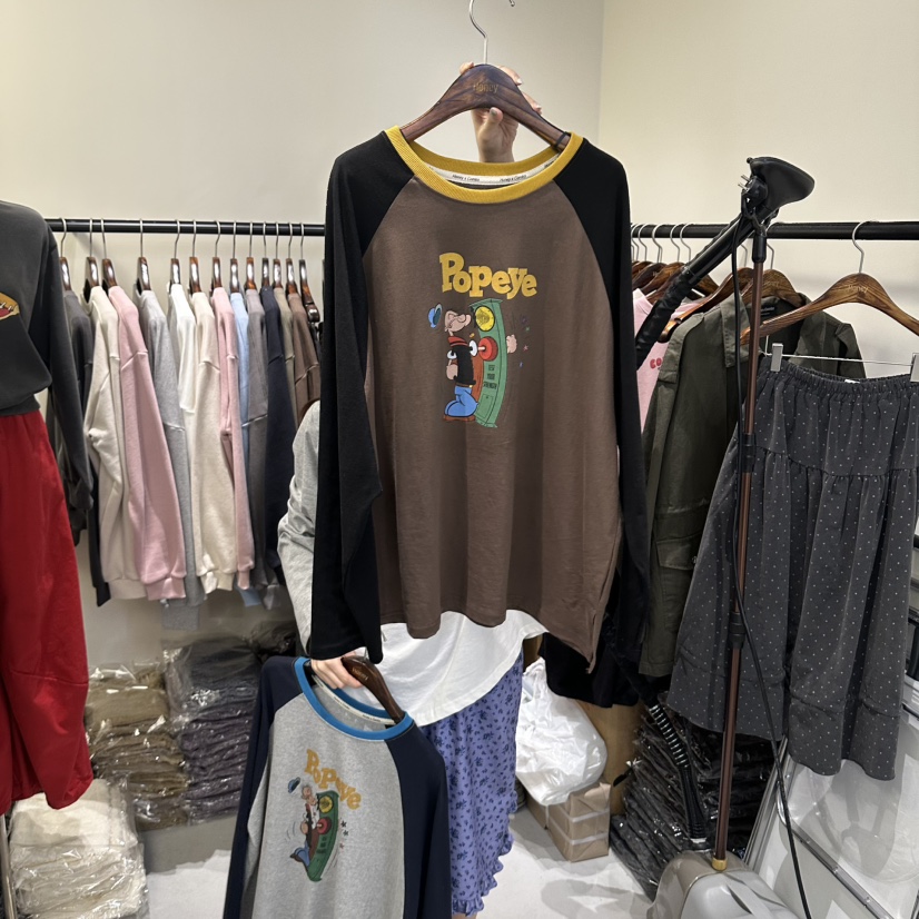 HONEY韓國直郵女裝新款人氣推薦時尚熱賣真品休閑長袖T恤Honey長袖T恤圖色3