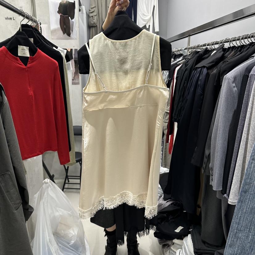 VIVEL東大門實拍女裝新品熱賣休閑人氣推薦連衣裙OPS假兩件VIVEL連衣裙
