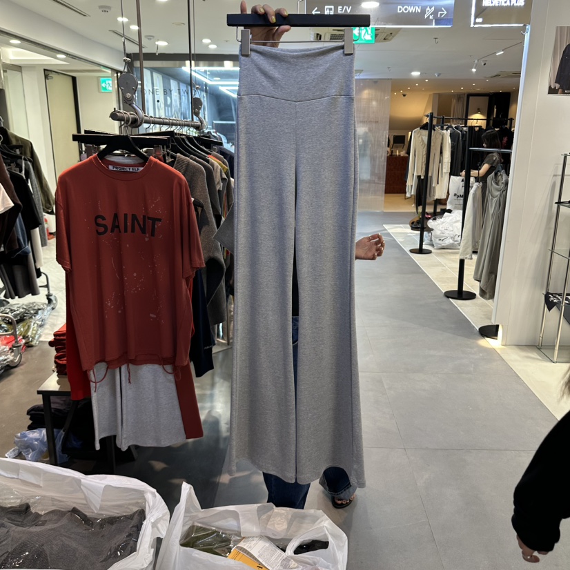 ELF-L東大門實拍女士新款人氣真品時尚熱賣休閑褲喇叭褲PROJECT ELF休閑褲圖色4灰色