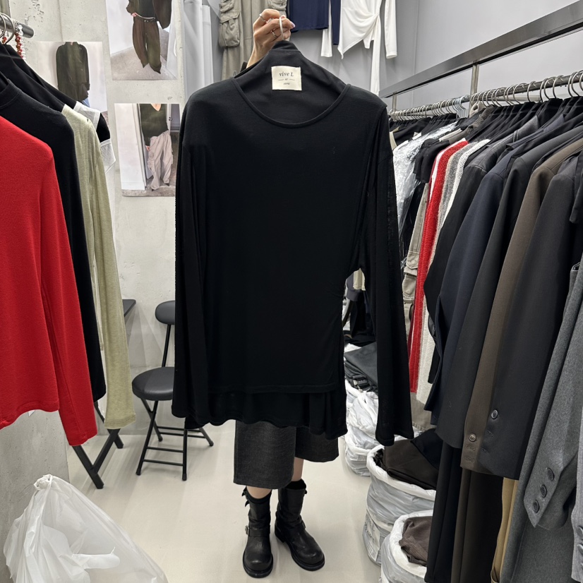 VIVEL韓國直郵女裝新品時尚真品熱賣推薦休閑人氣長袖T恤VIVEL長袖T恤圖色2