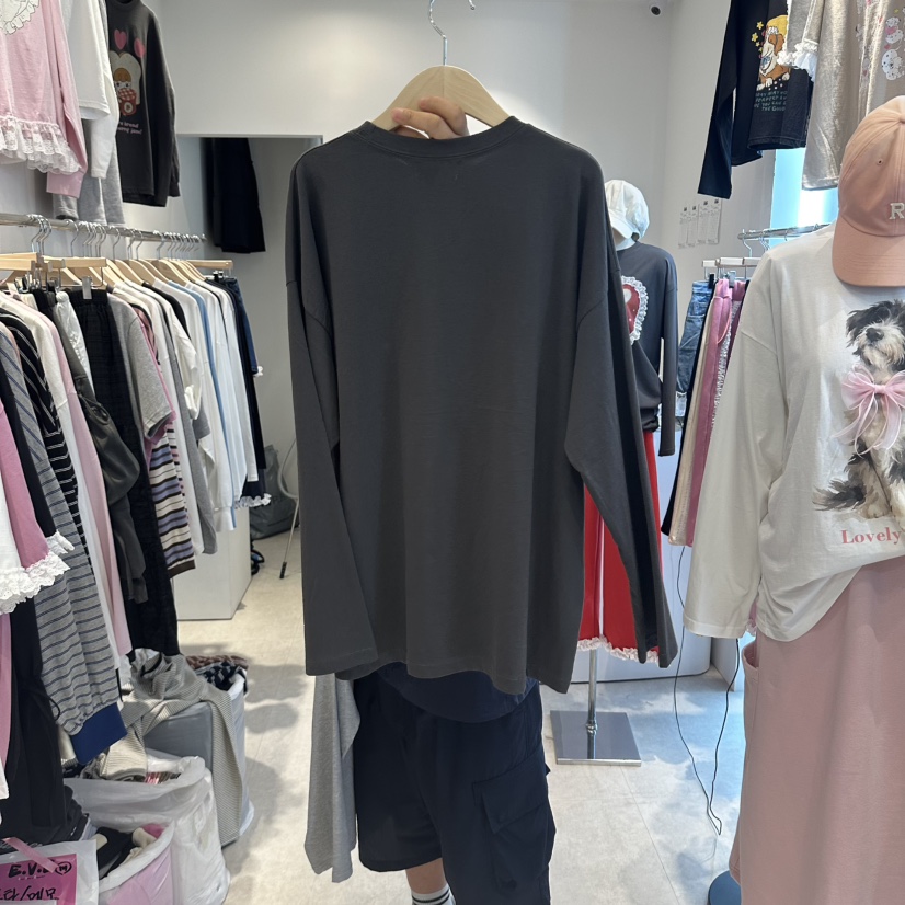 EVE韓國代購女裝新品人氣時尚真品休閑推薦熱賣長袖T恤EVE長袖T恤