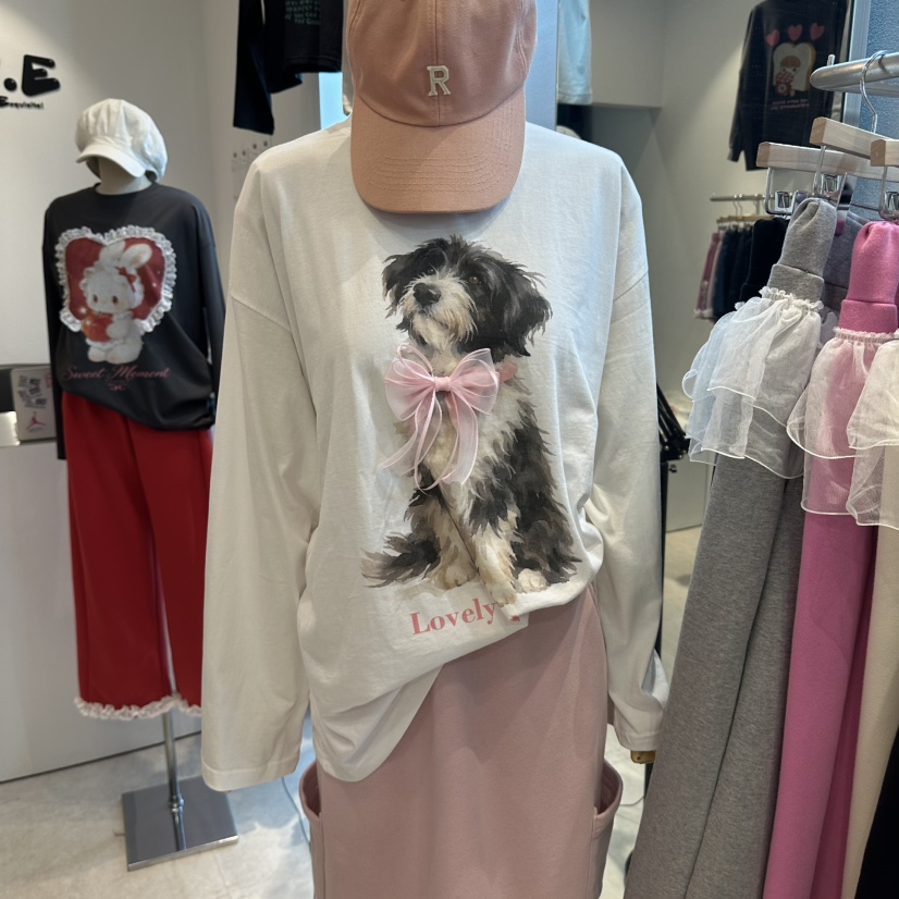 EVE韓國代購女裝新品人氣時尚真品休閑推薦熱賣長袖T恤EVE長袖T恤圖色1