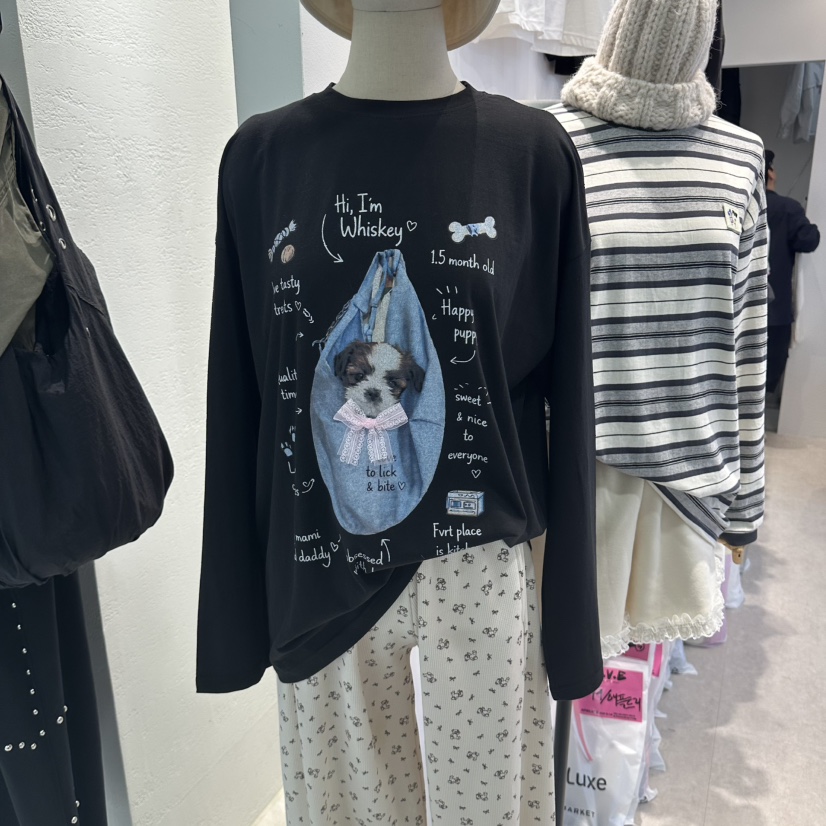 EVE韓國直郵女裝新款休閑推薦時尚人氣真品熱賣長袖T恤口袋EVE長袖T恤圖色3