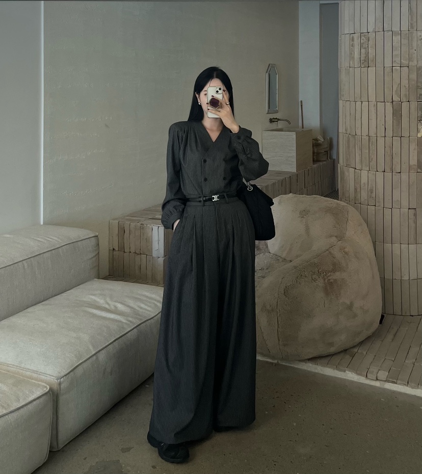 AMUSE SEOUL東大門實拍女裝新品真品休閑熱賣休閑褲雙層AMUSE SEOUL休閑褲
