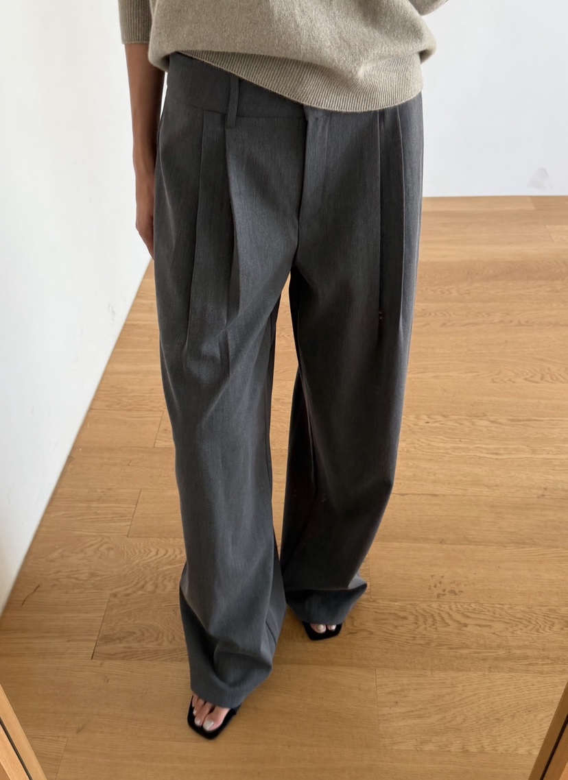 AMY GRACE-A東大門代購女裝新品推薦休閑休閑褲褶裥經典AMY GRACE休閑褲圖色2