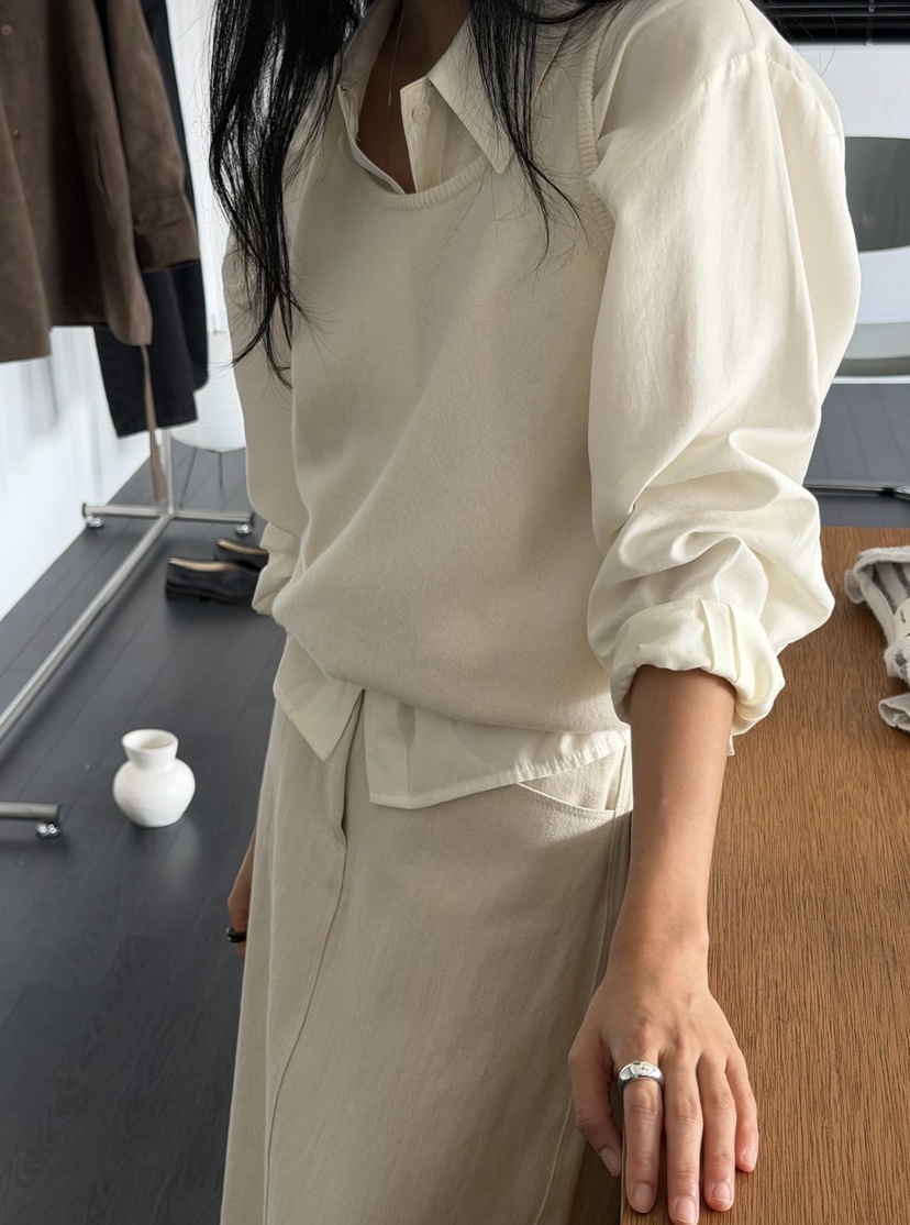 AMY GRACE-A韓國直郵女士新品真品吊帶背心不含內搭羊毛AMY GRACE吊帶/背心