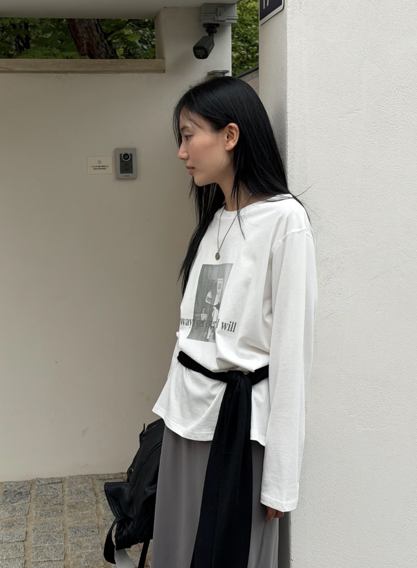 AMY GRACE-A韓國直郵女士新款熱賣人氣推薦休閑長袖T恤AMY GRACE長袖T恤