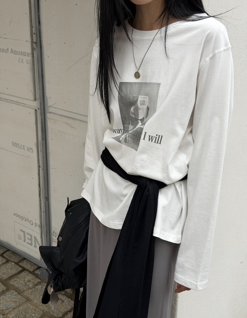 AMY GRACE-A韓國直郵女士新款熱賣人氣推薦休閑長袖T恤AMY GRACE長袖T恤