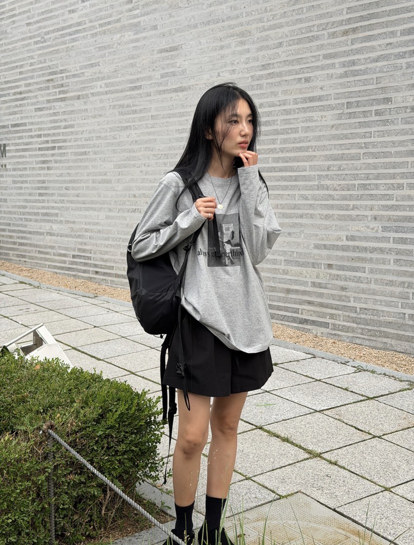 AMY GRACE-A韓國直郵女士新款熱賣人氣推薦休閑長袖T恤AMY GRACE長袖T恤
