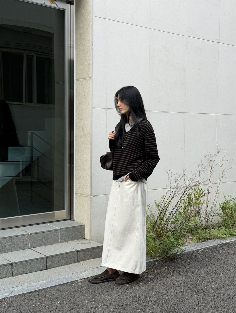 AMY GRACE-A東大門實拍女士新品真品人氣熱賣針織衫條紋AMY GRACE針織衫