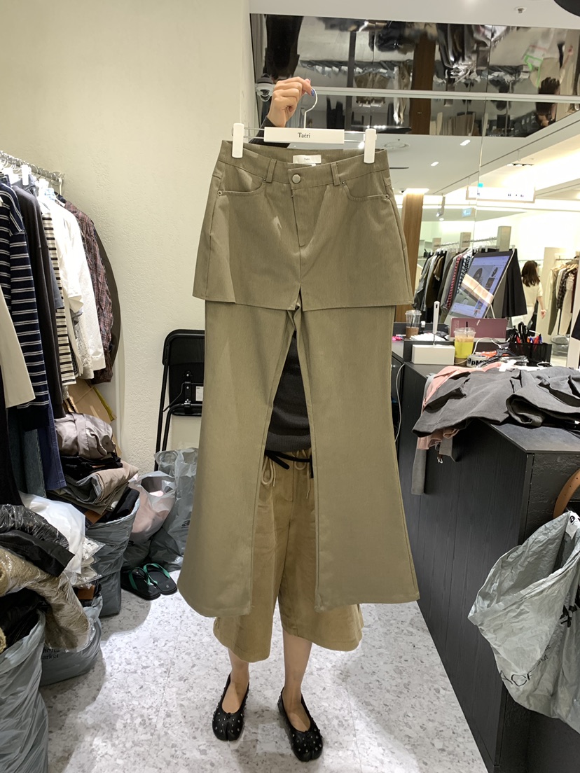TAERI韓國代購女裝新品真品休閑時尚人氣熱賣推薦裙褲喇叭TAERI/CEDARWOOD裙褲圖色1