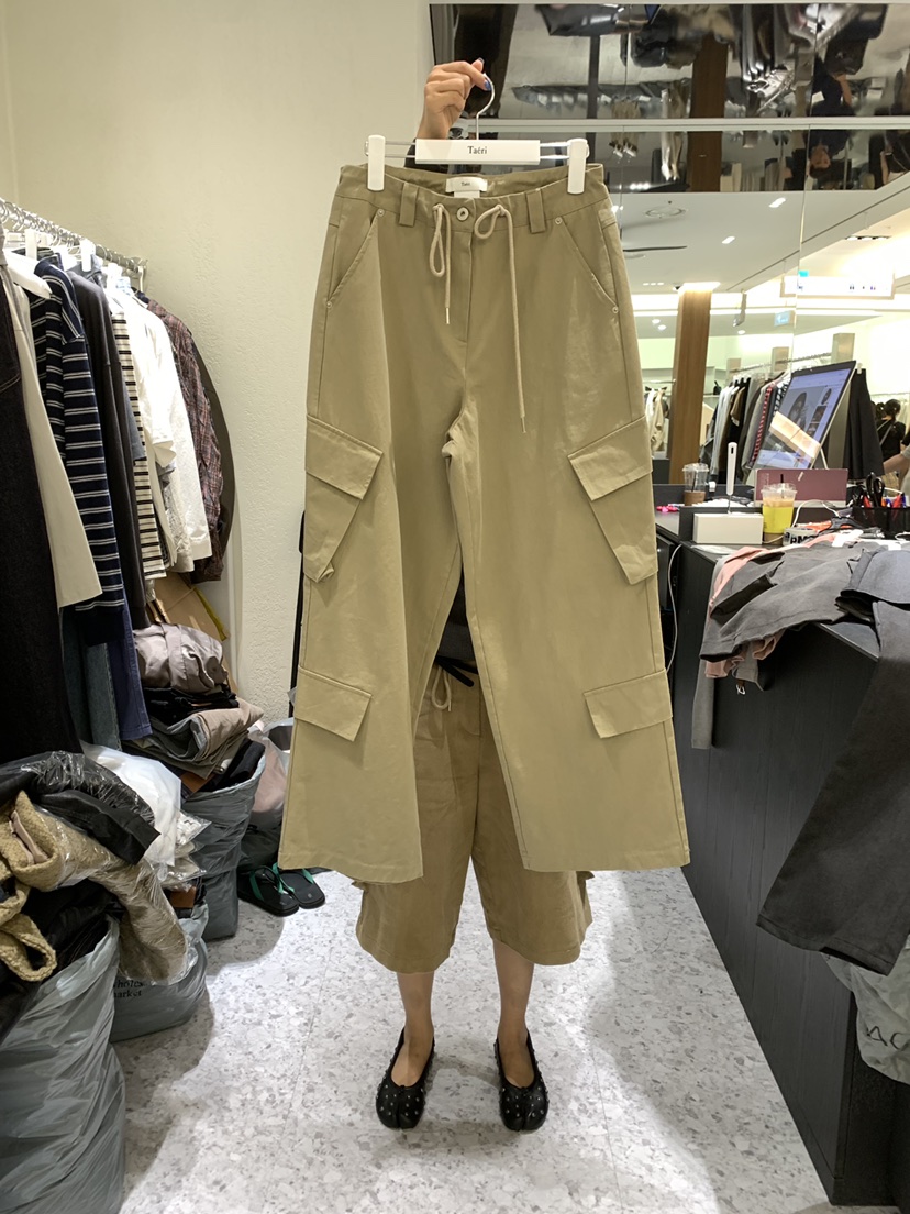 TAERI東大門直郵女裝新品真品休閑熱賣時尚休閑褲雙口袋水洗TAERI/CEDARWOOD休閑褲圖色1