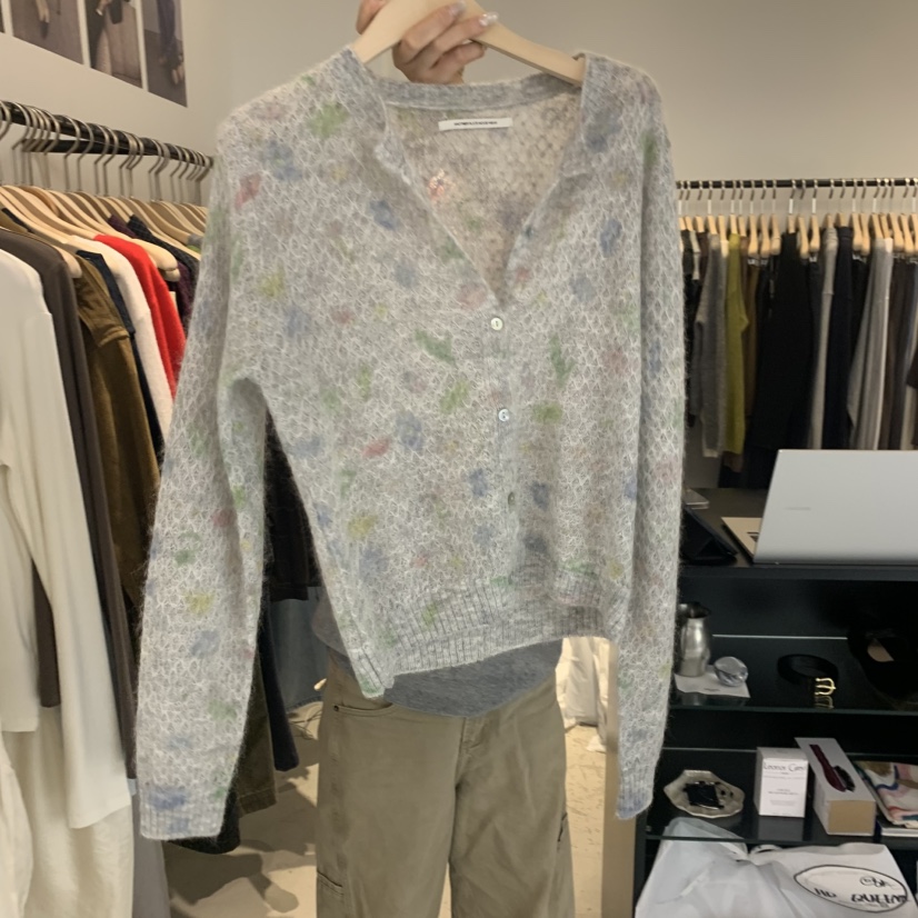 PLATE東大門實拍女裝新品人氣休閑推薦熱賣時尚真品針織衫ANOTHER PLATE MOOD WEAR針織衫圖色1灰