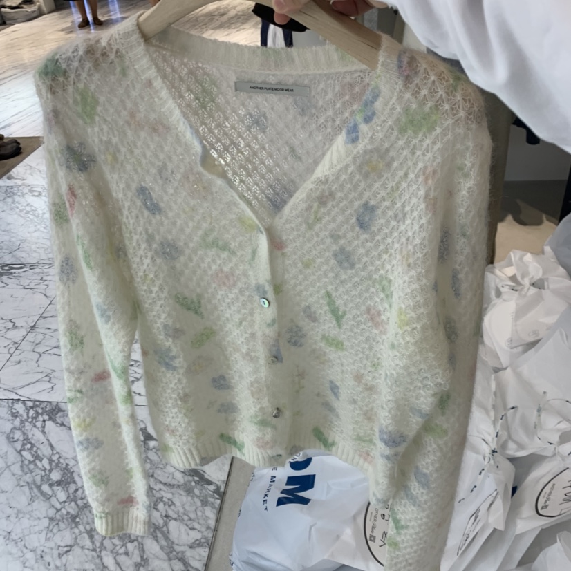 PLATE東大門實拍女裝新品人氣休閑推薦熱賣時尚真品針織衫ANOTHER PLATE MOOD WEAR針織衫圖色2白
