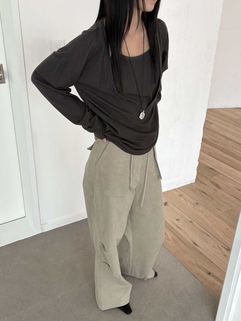 Verbena東大門代購女士新品休閑人氣推薦時尚套裝羊毛深VVerbena套裝