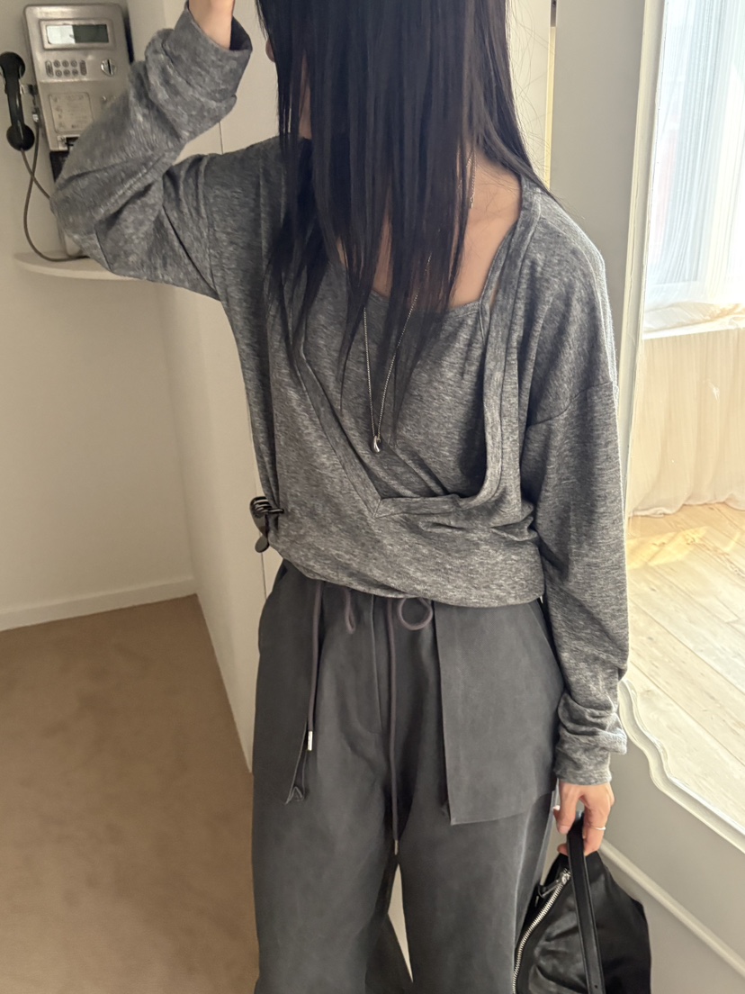 Verbena東大門代購女士新品休閑人氣推薦時尚套裝羊毛深VVerbena套裝