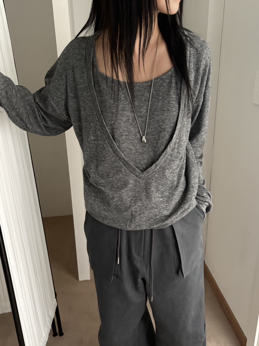 Verbena東大門代購女士新品休閑人氣推薦時尚套裝羊毛深VVerbena套裝圖色1