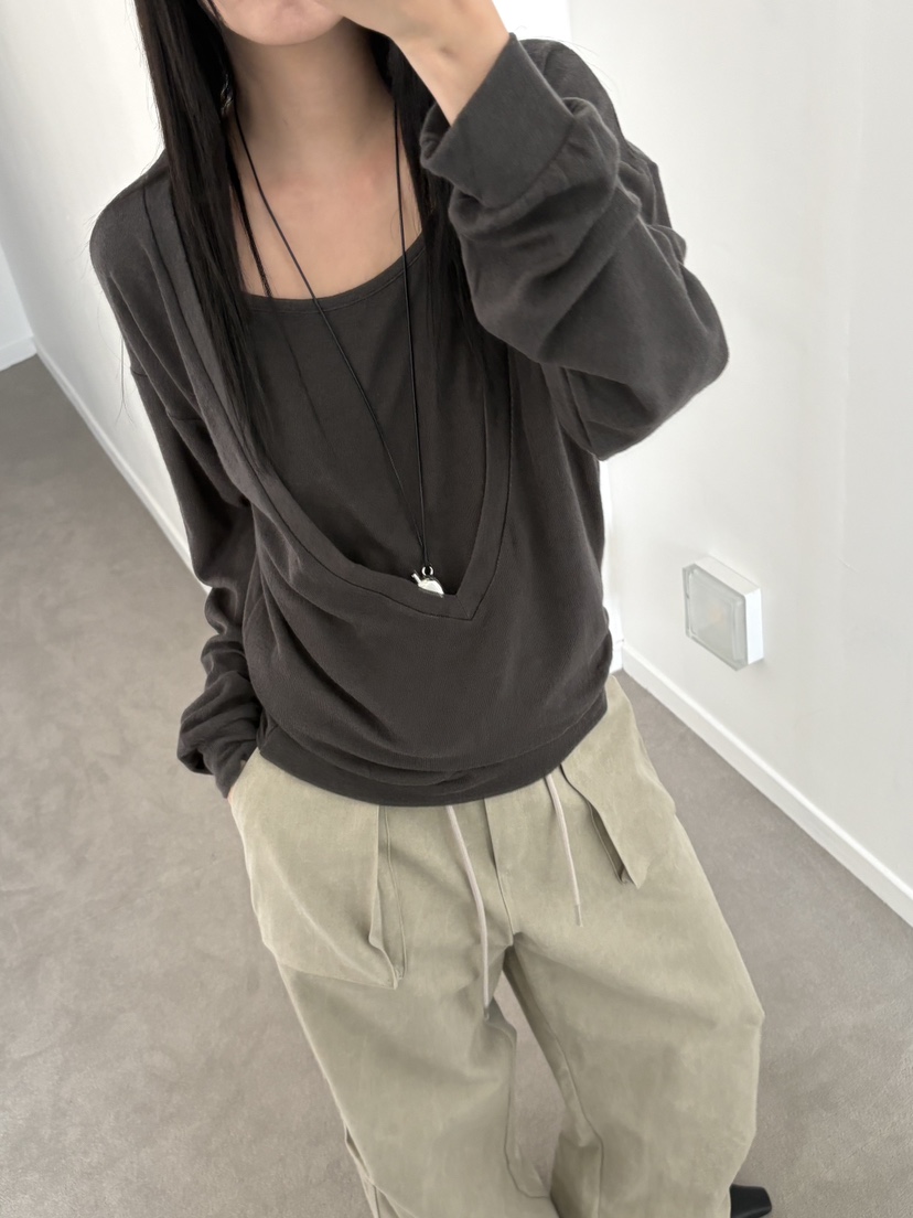 Verbena東大門代購女士新品休閑人氣推薦時尚套裝羊毛深VVerbena套裝圖色2