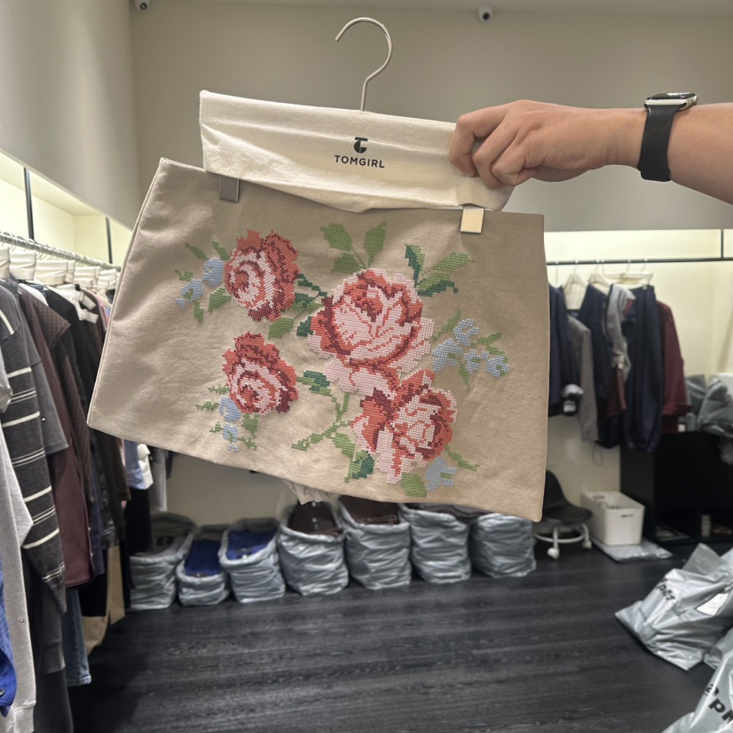 TOMGIRL東大門實拍女裝新款推薦休閑真品時尚人氣裙褲刺繡TOMGIRL裙褲圖色2