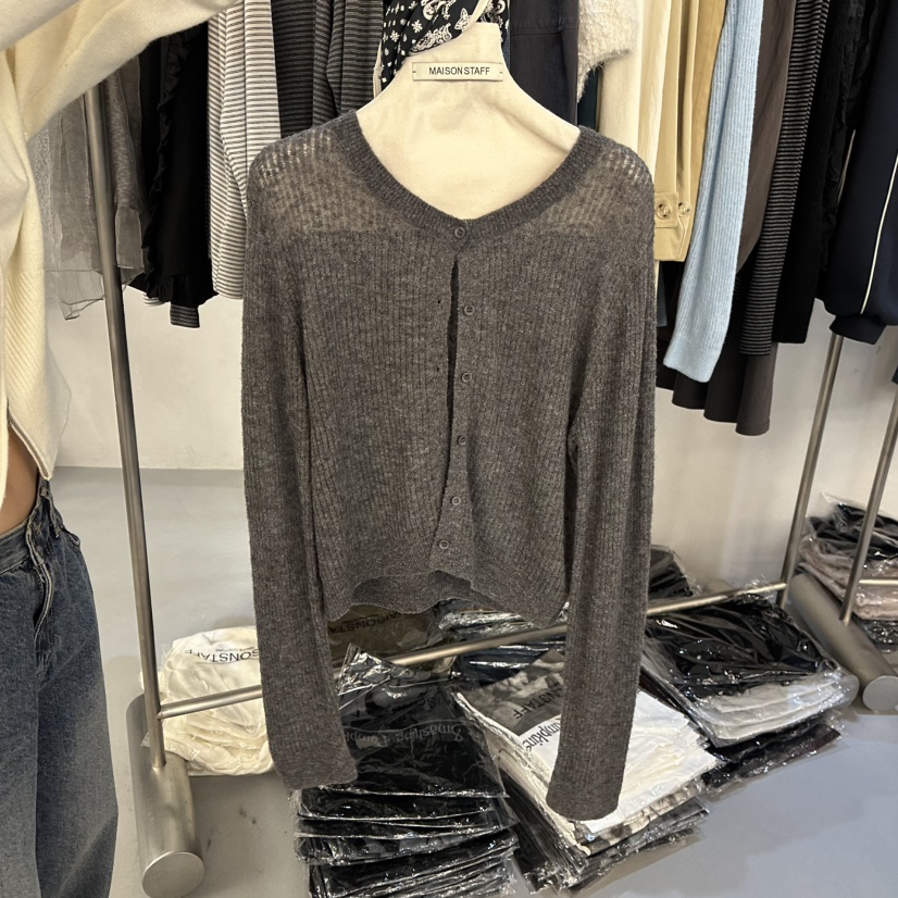 DOUBLE STANDARD/LE SMOKING/MAISONSTAFF東大門直郵女裝新品人氣開衫MAISONSTAFF開衫圖色2墨色