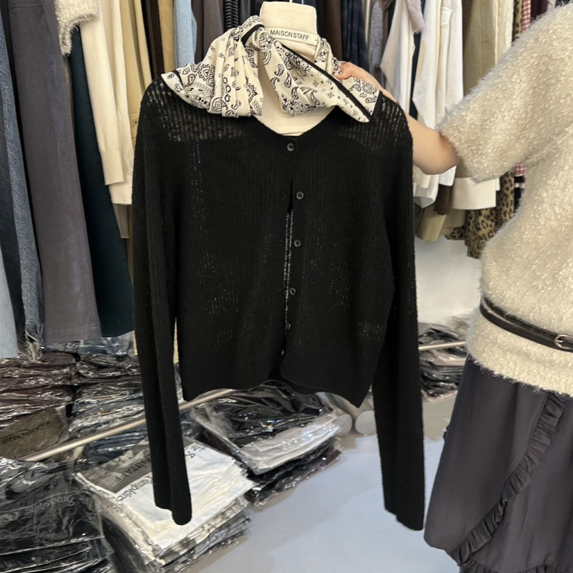 DOUBLE STANDARD/LE SMOKING/MAISONSTAFF東大門直郵女裝新品人氣開衫MAISONSTAFF開衫圖色4黑色
