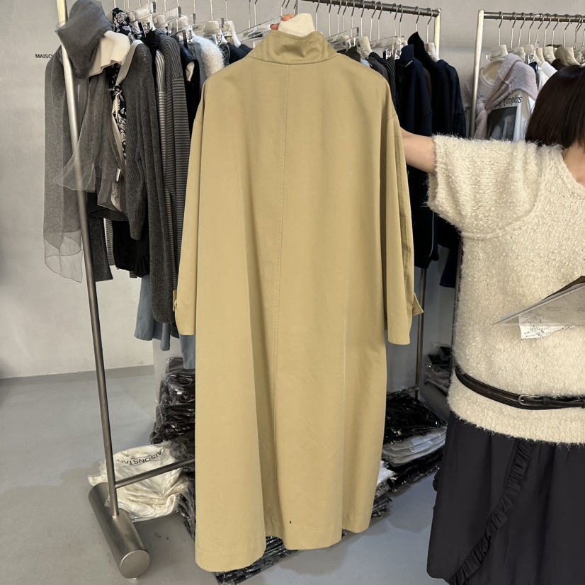 DOUBLE STANDARD/LE SMOKING/MAISONSTAFF東大門直郵女裝新款推薦長款風衣MAISONSTAFF長款風衣