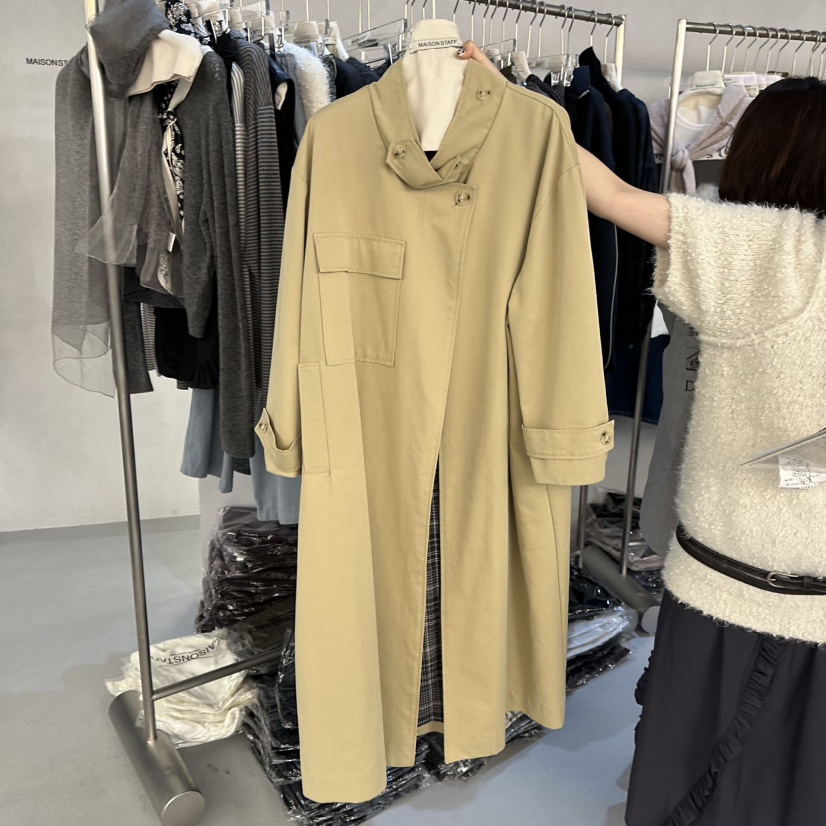 DOUBLE STANDARD/LE SMOKING/MAISONSTAFF東大門直郵女裝新款推薦長款風衣MAISONSTAFF長款風衣圖色1