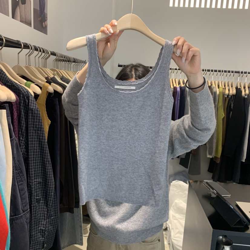 PLATE韓國代購女裝新款熱賣真品時尚推薦休閑人氣吊帶背心ANOTHER PLATE MOOD WEAR吊帶/背心圖色2